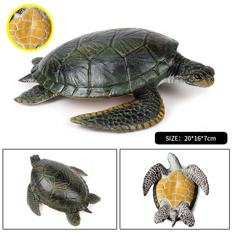 Oenux Ocean Animals Leatherback Tortoise Turtle Growth Cycle Sea Life Model Figurines Action Figures PVC Education Kid Toy Gift