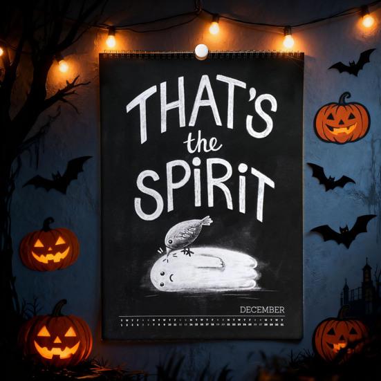 Existential Dead 2026 Halloween Calendar Gothic Ghost Art Decor Festive Home Halloween Party Decoration