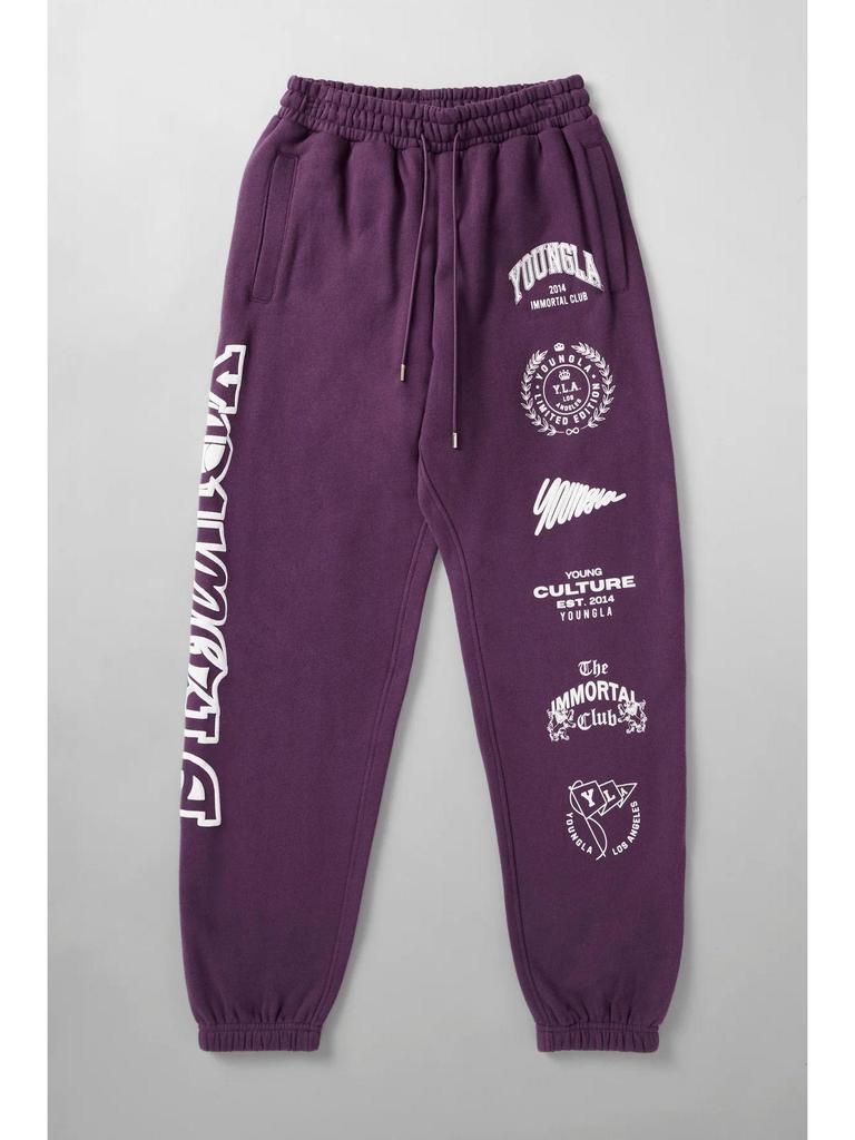 YOUNGLA Men's Cotton Printed Joggers - Gym, Sports, Casual Sweatpants