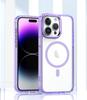Applicable to iPhone16ProMax bright magnetic mobile phone case Apple 15plus high-transparency metal lens case