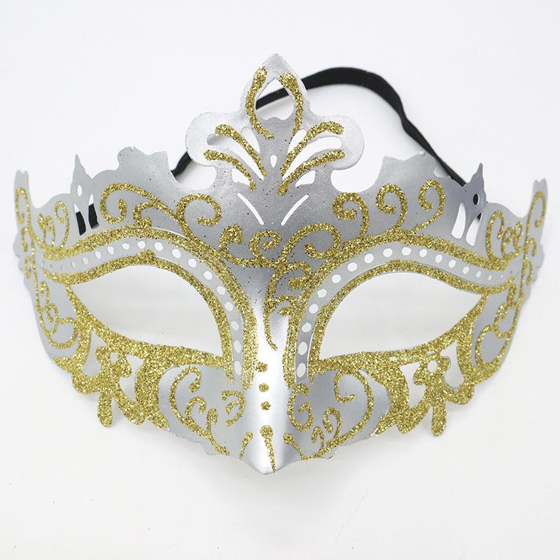 1PC Masquerade Mask Vintage Mask Black Antique Copper Half Face Mask Plastic Halloween Costume Party Mask Women Men
