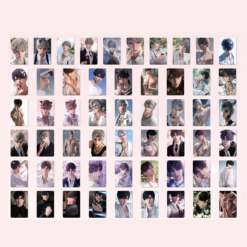 50 Pcs/Set Love And Deepspace Game Laser Lomo Card Caleb Sylus Zayne Xavier Characters Hd Photocard Fans Collection Cards
