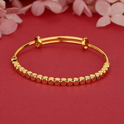 The Small Square Bead Push-pull Bracelet Is Fashionable and Versatile, with Adjustable Push-pull and Ancient Craftsmanship