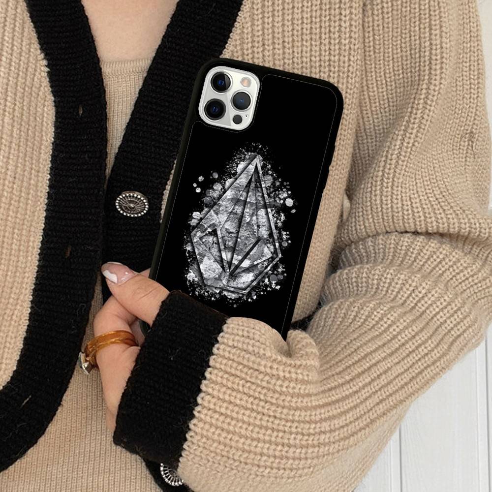 V-Volcom LOGO Fashion For IPhone 17 16 15 14 13 12 11 Pro Max Plus Shockproof PC+TPU Phone Back Cover