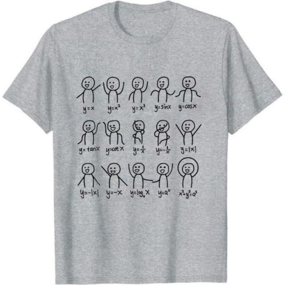 Algebraic dance funny graphics mathematical equations summer casual loose Tshirt