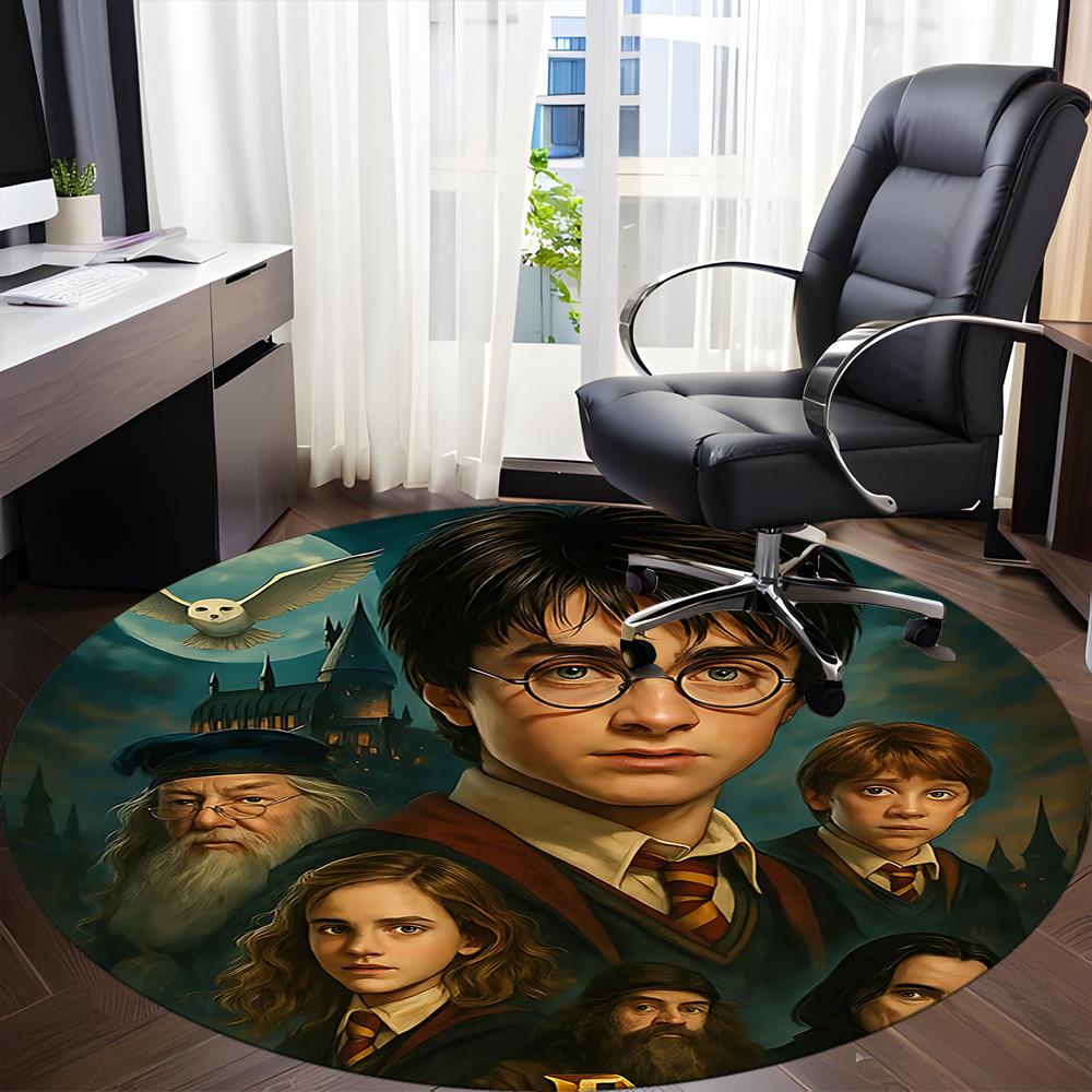 1pc Harry Potter Office Round Area Rug, Under Office Chairs Bedroom Living Room Home Decor  a1022253