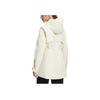 Fila Solid Color Hooded Straight Cut Warm Three In One Down Jacket Women Outerwear Asparagus-White A11W347909F-IV