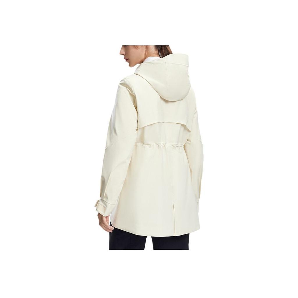 Fila Solid Color Hooded Straight Cut Warm Three In One Down Jacket Women Outerwear Asparagus-White A11W347909F-IV