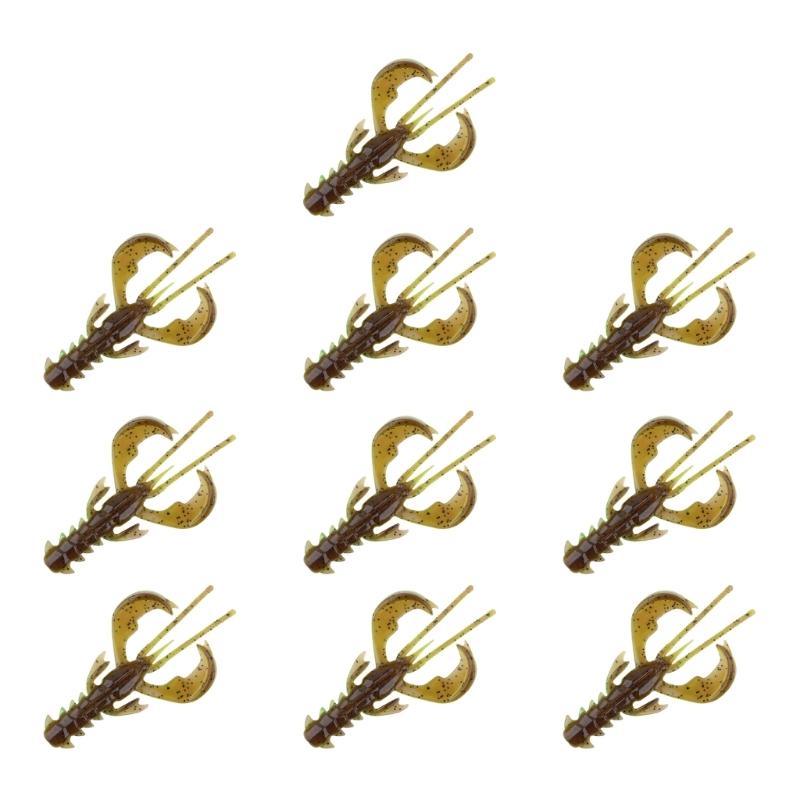 10Pcs/pack Simulation Prawns Shrimp Fishing Tackle Lures Baits Soft Crawfish Soft Shrimp Lures Baits Soft Lures Worms