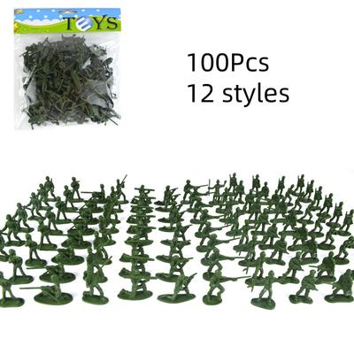 100 Stück Kinder Spielgeschenke Spielzeug Mini Militärsoldaten Action Plastikspielzeug Armee Soldat Action Spielzeug