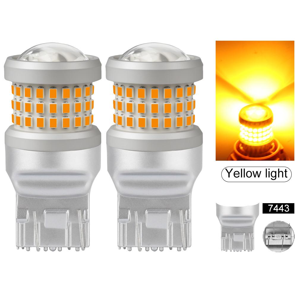 2Pcs P21W Led 1156 T20 W21/5W 7443 P21/5W T25 2000LM Car Bulbs 7440 BA15S BAY15D BAU15S PY21W Auto DRL Light 1157 3157 Reverse Turn Signal Brake Lamp