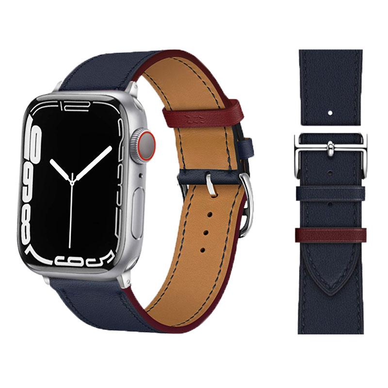 Leather Watch Straps for Watch band 46mm 44mm 49mm 45mm 42mm 40mm 38/41mm bracelet iWatch series 10-Ultra 9-8-7-6-5-4-3-SE