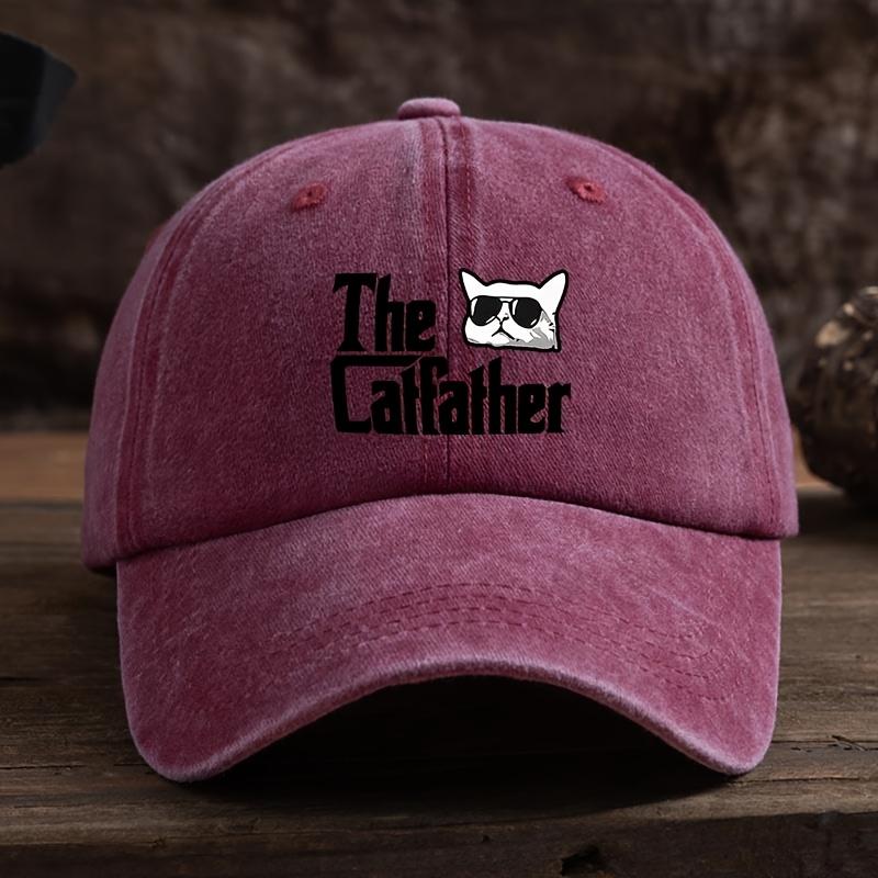 Alphabet Cat Fun Printed Baseball Hat Men's and Women's Fashion Versatile Outdoor Trendy Hat