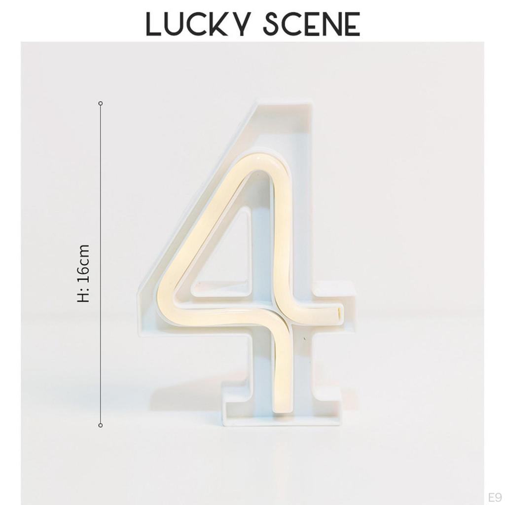 for Bedroom, Battery , Neon Number Sign Birthday Anniversary