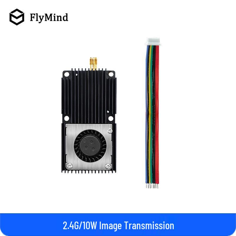 2.4GHz 10W High-Power Video Transmitter, 16CH FPV Analog Module for Racing Drones