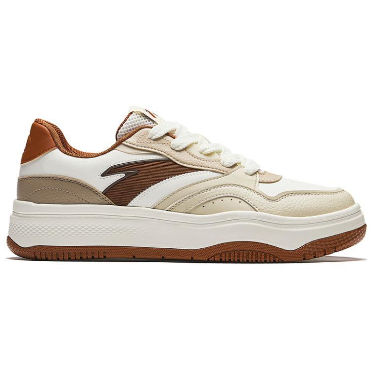 Anta Street Fun 2 Comfortable Versatile Non-Slip Wear-Resistant Breathable Low-Top Skate Shoes Men Sneaker White Yellow Brown 912448077-3