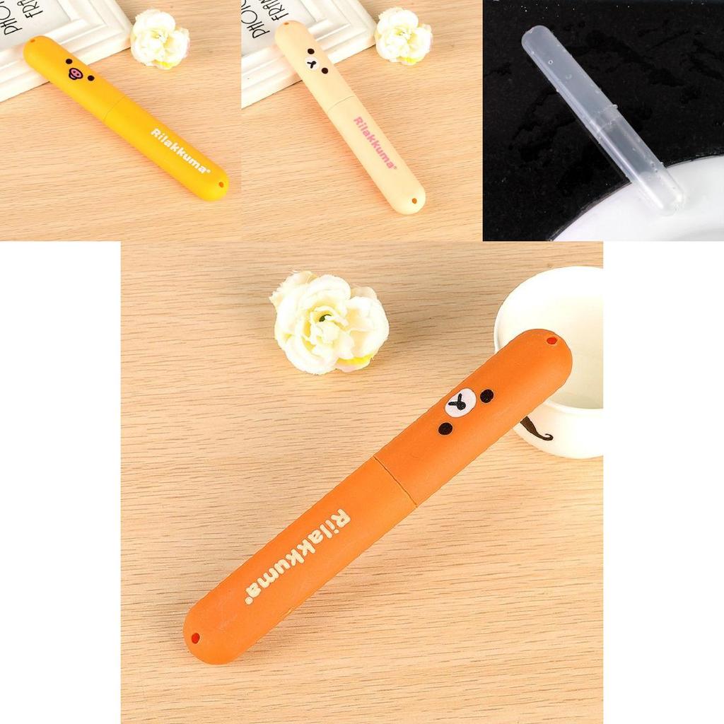 Adorable Bear Portable Toothbrush Cover Holder Storage Box For Outdoor Travel Hygiene