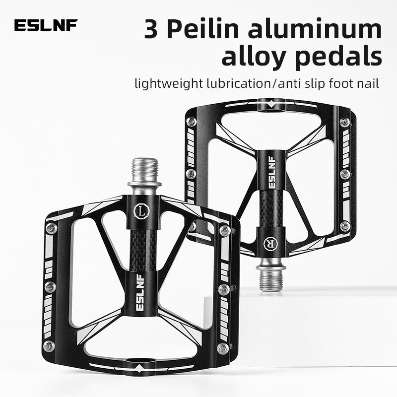 Ultralight MTB Pedals 3 Bearings Bicycle Aluminum Alloy Axle Flat Pedals Carbon Fiber Sleeve Road Bike Pedals