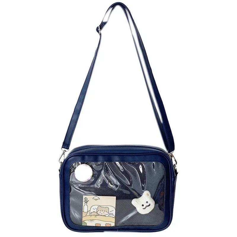 Market-6 Dames Ita Crossbody Tas Dames Transparante Messenger Tas Meisjes Schattige-Lolita Schoudertassen Tieners Mode Satchels Tas blue