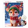 DIY Frameless Pearl Painting Kit Cute Reindeer Easy Bead Art Canvas Beginner Friendly Relaxing Craft for Adults