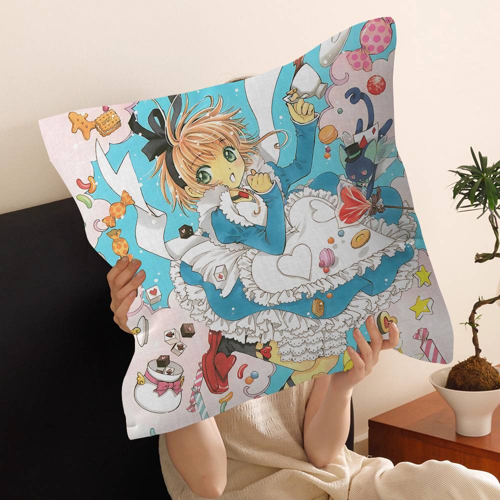 C-Cardcaptors S-Sakura Maple Design Cushion Cover Happy Autumn Harvest Decor Holiday Decorati Pillow Cover