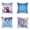 The Frozen Snow Queen Cartoon Cushion Cover Linen Material Cozy Spaces Home