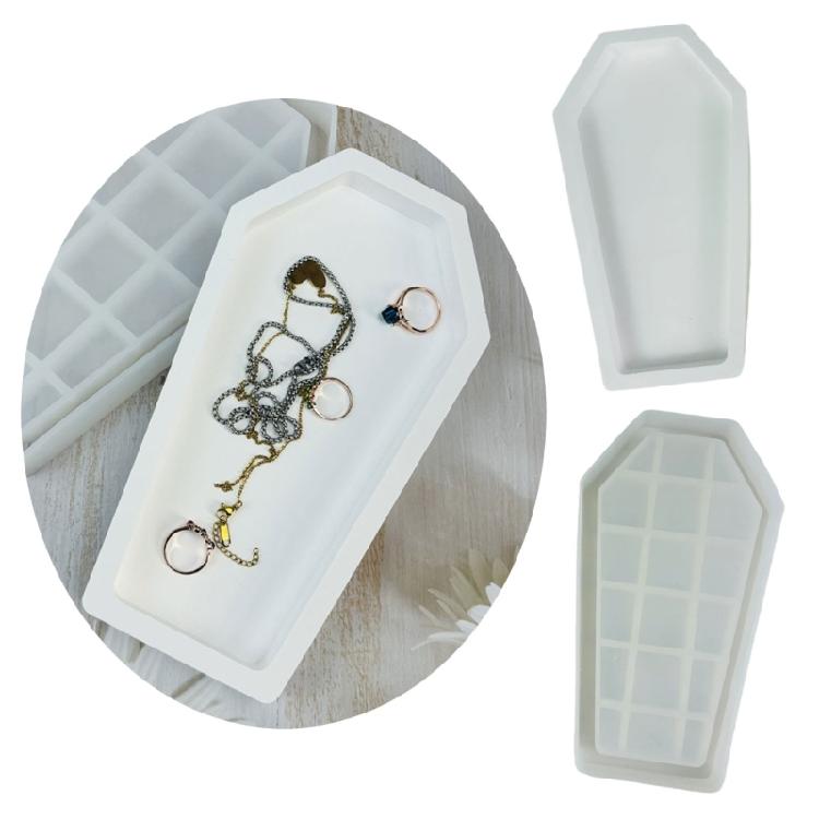 Coffin Shaped Resin Tray Molds for Making Jewelry Tray Display Stand