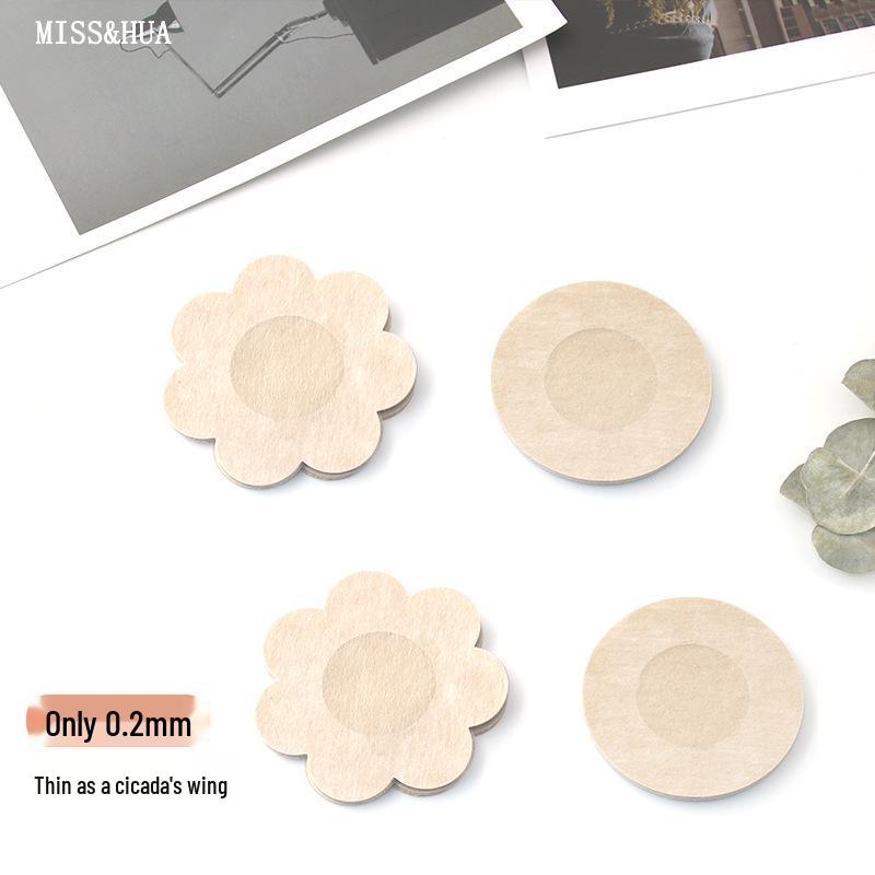 Disposable Seamless Non-Woven Nipple Covers - Thin, Breathable, and Invisible Breast Pasties for Women, Suitable for Small and Large Breasts