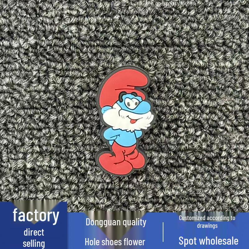 Smurf Style PVC Shoe Flower Buckle Decoration