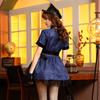 Choni Choice Police Cosplay Female Police Miniskirt Police Sexy and Cute Halloween Costume for School Festivals and Cultural Includes Navy Sizes