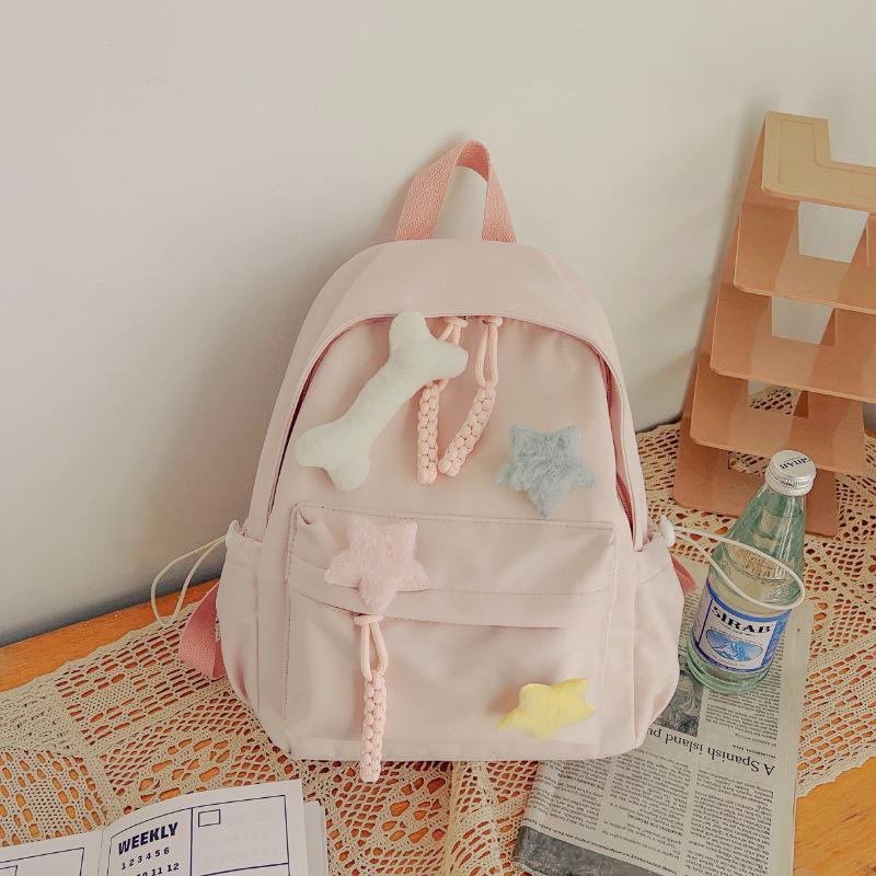 

High-Value Stylish Girls Backpack - Cute, Simple Shoulder Bag for Middle to College Students Single Backpack