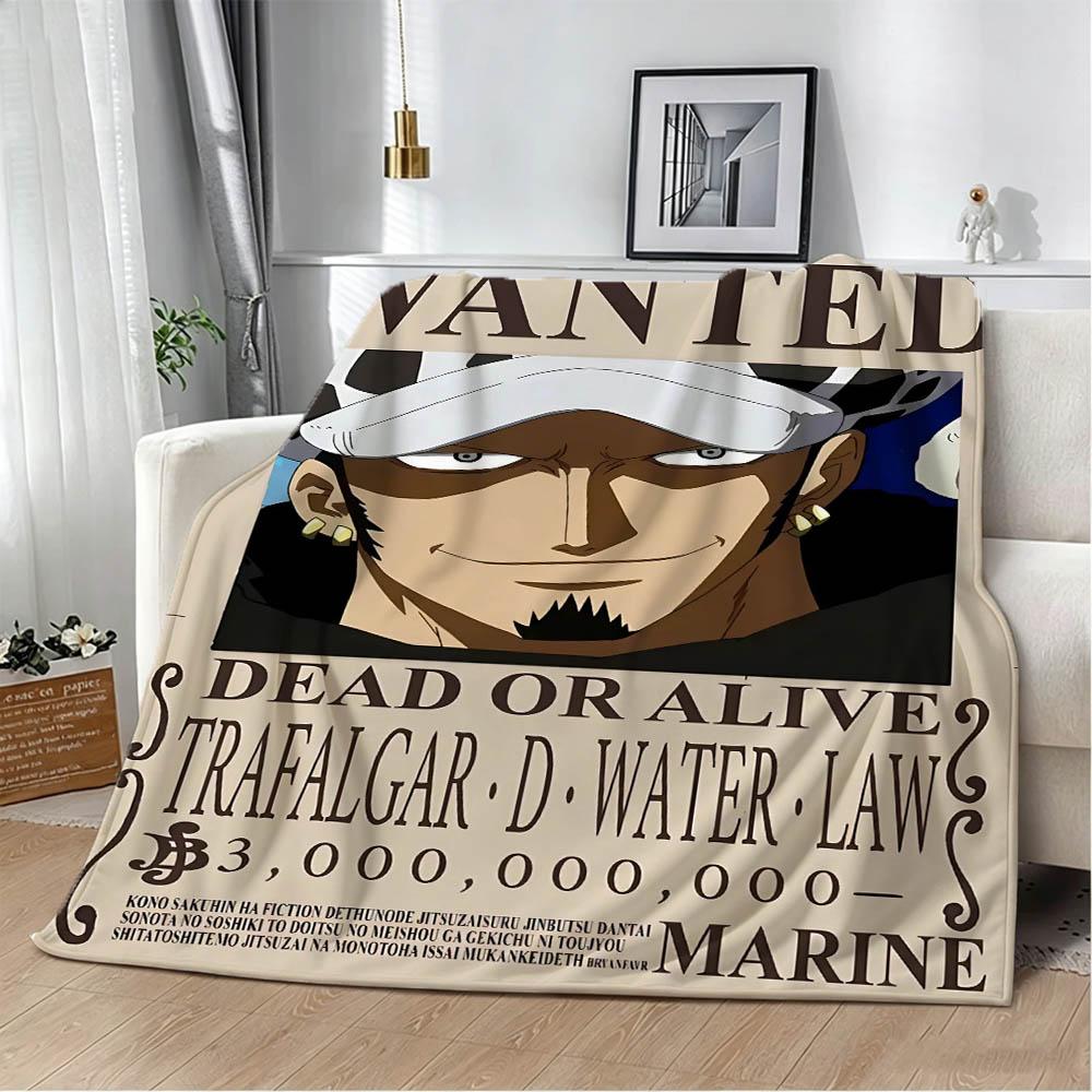O-One Piece Luffy Shanks Kaido Anime Wanted Flannel Blanket Soft Throw Blanket Art For Home Decor Bedroom Bed Sofa Picnic Gifts