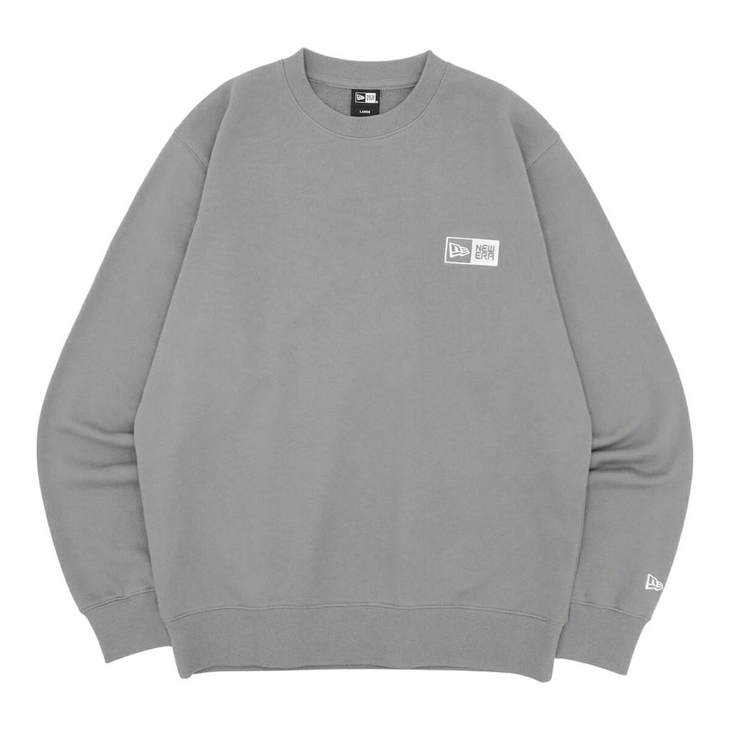NEW ERA Sweatshirt Crew Neck Box Logo Embroidery Misty Morning XXL