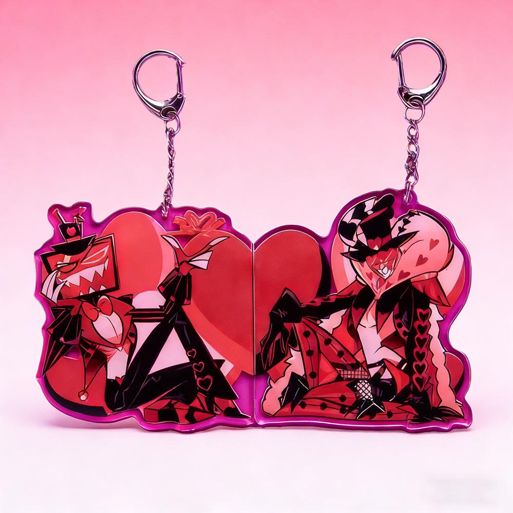 Hazbin Hotel Acrylic Keychains Party Gift For Guest Couples Bag Backpack Bag Pendant Ornament Decoration Party Favor Baby Shower