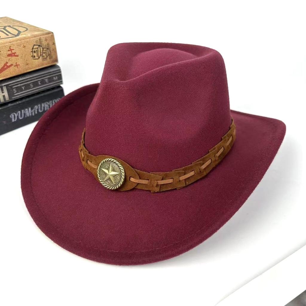 New Western Cowboy Hat, Big Brim, European And American Style Jazz Hat, Five-Star Accessories, Popular Versatile Top Hat