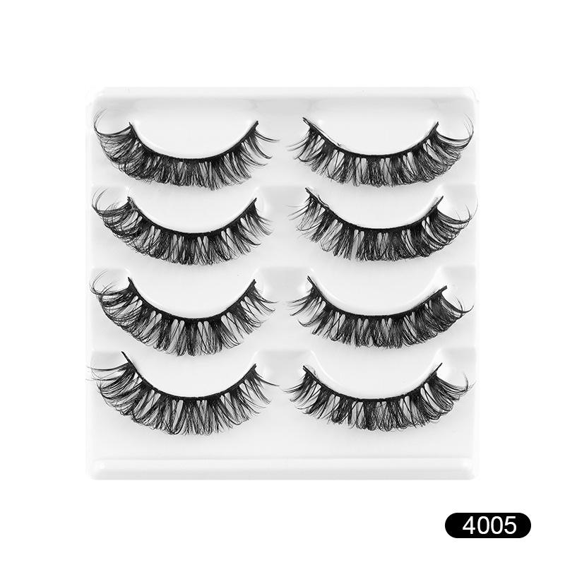 New Arrival D Curved Russian Curl False Eyelashes Chemical Fiber Eyelashes Thick Curl