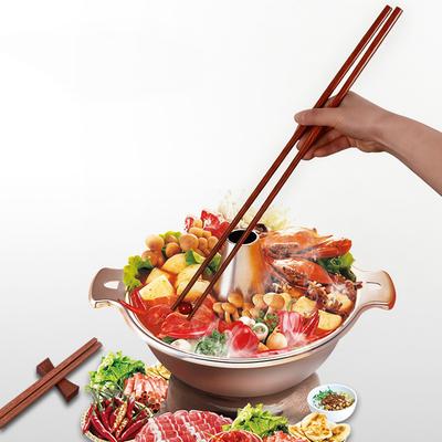 10pcs Long Wooden Hot Pot Chopsticks Heat-Proof Comfortable Grip Hot Pot/Barbecue Eating Hot Pot Artifact Chopstick
