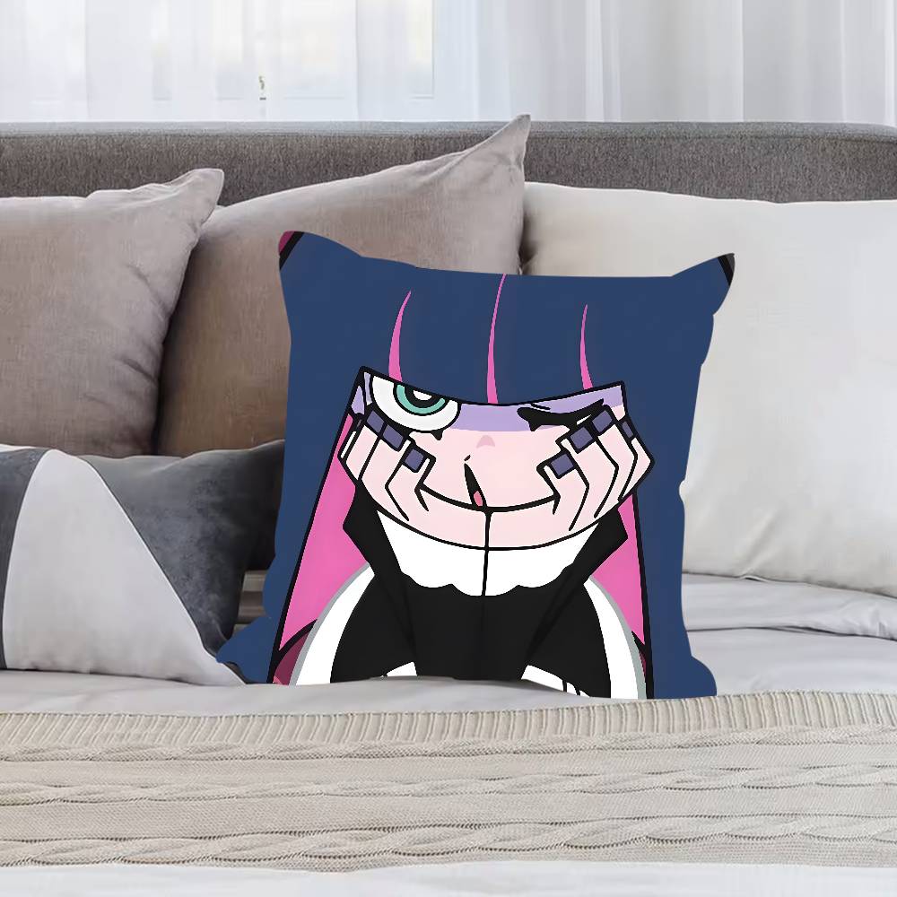 P-Panty S-Stocking Anime Pillow Case Anti-dustmite Pillowcase Invisible Zipper Silky Short Plush Sofa Cushion Cover