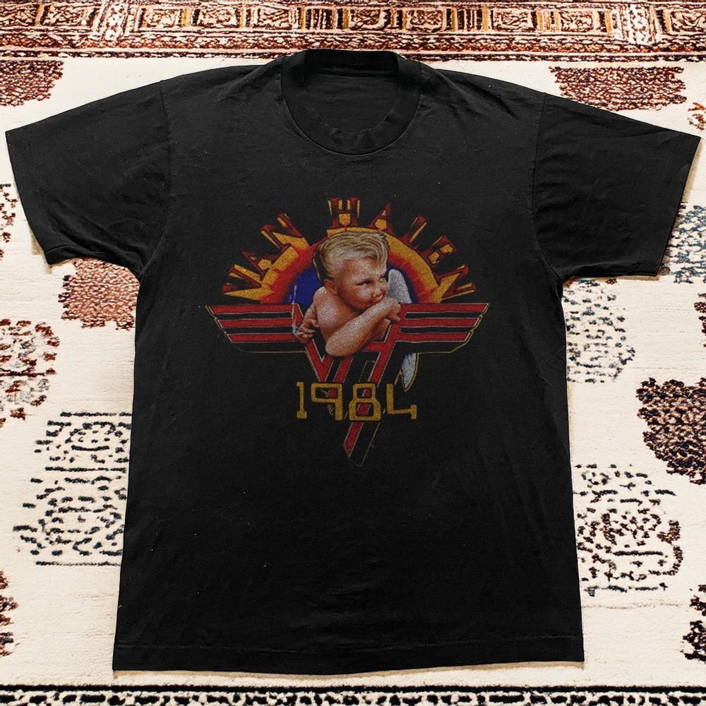 

Van Halen Cherup 1984 Album Black Cotton Tshirt Size S5XL Unisex T-Shirt XL