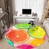 1pc Citrus Slices Office Round Rug, Non-slip, Soft and Durable Office Rug for Interior Decoration, Perfect for Office, Beautiful Decoration Yy26031203