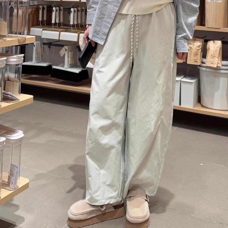 

Женские летние брюки-баллоны с широкими штанинами в японском стиле | Эластичная кулиска, стройнящие капри, повседневные брюки-фонарики L