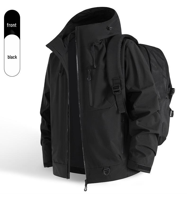 Herren Windbreaker im amerikanischen Stil: Frühlings-/Herbst-Outdoor-Freizeit-Sportjacke, Winddicht & Wasserdicht für Paare