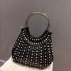 New Summer Fashion Water Diamond Big Bag Tidal Diamond Embedding Single Shoulder Crossbody Women's Bag Large Capacity Versatile Diamond Bag