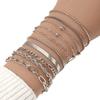Alloy basic women's bracelet set Cuban chain minimalist multi-layer chain bracelet strip