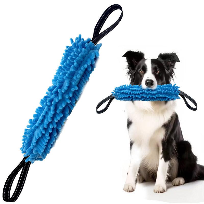 Colorful Double Handle Interactive Dog Toy Outdoor Training Equipment Teeth Grinding Plush Toy for Medium Large Dogs Pet Stuff