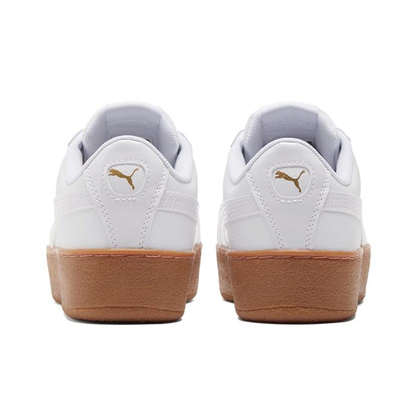 Puma Vikky Platform Anti-Friction Durable Lightweight Low-Top Sneakers Women Sneakers White 384643-03