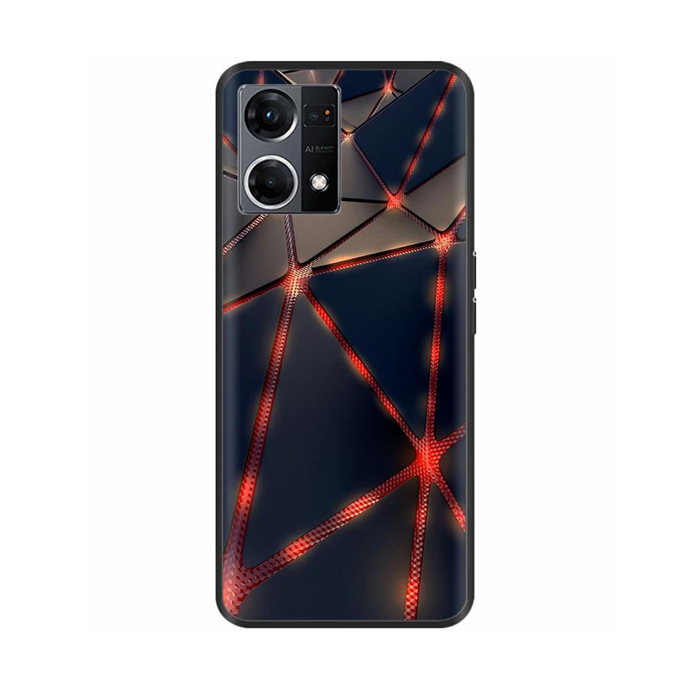 Hülle für Oppo Reno7 4G Hülle Reno7 Silikon Weich Stoßfest TPU Rückseiten für OPPO F21 Pro Reno 7 4G Hülle Schwarze Bumper Fundas