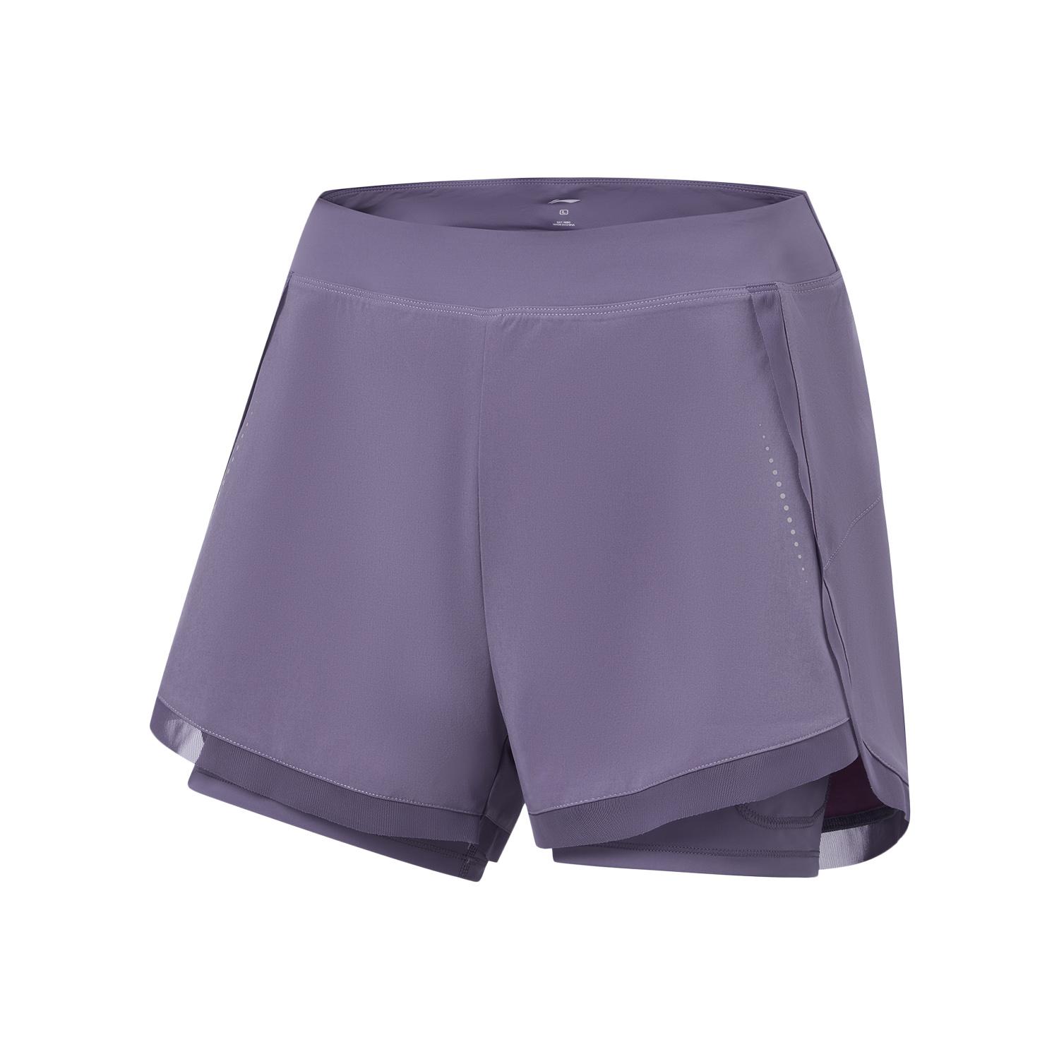 Li-Ning Quick-Dry Cool Fitness Series Logo Letter Sports Shorts Women shorts AKSW250-7 M