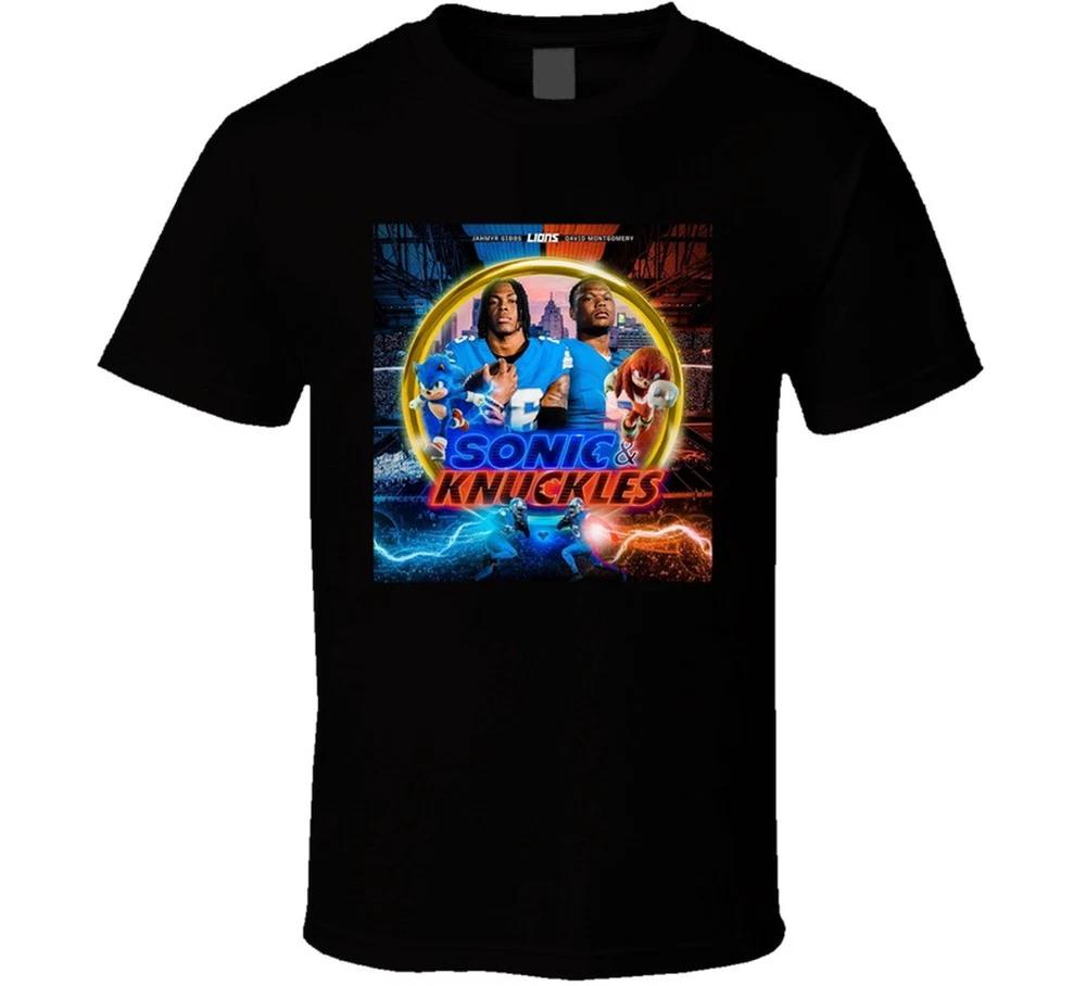 Jahmyr Gibbs David Montgomery Sonic And Knuckles Detroit Football Fan T Shirt S