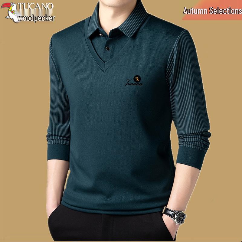 

Woodpecker Men s Casual Two-Piece Look Shirt Collar Sweatshirt (Spring/Autumn). 170/L (suggest 120-140 jin)